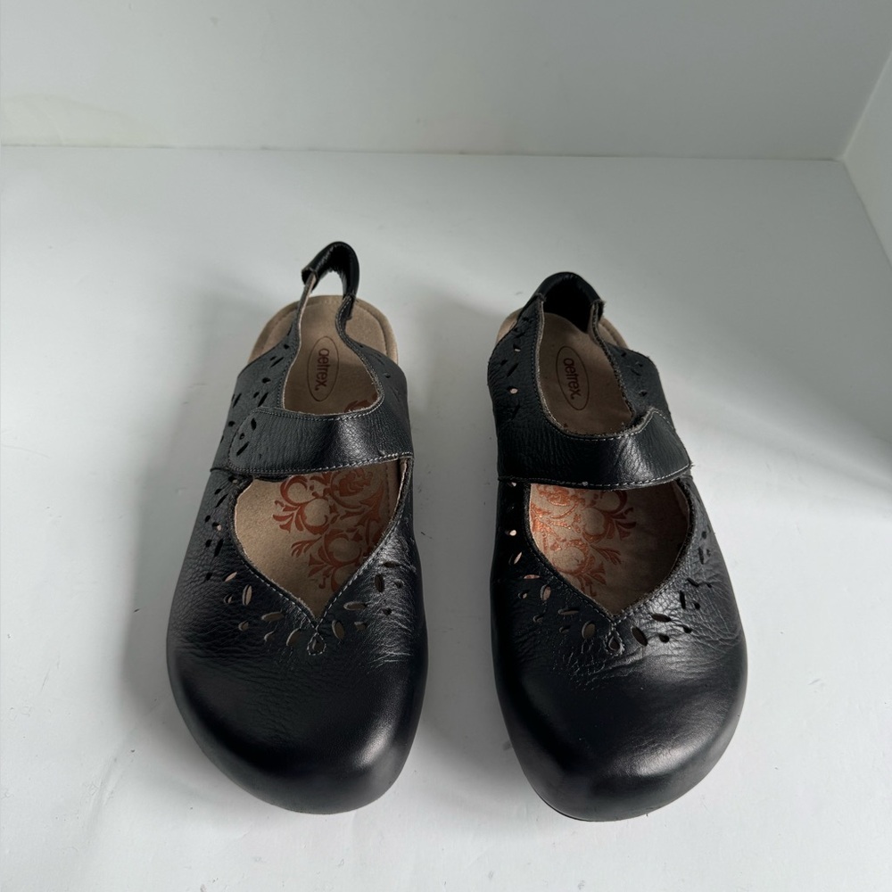 Aetrex Black Leather Cheryl Mary janes Size 9 - Picture 5 of 15
